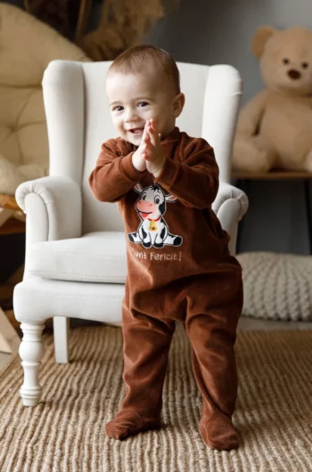 Salopetă flaușată baby