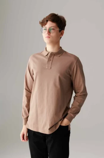 Tricou polo cu mânecă lungă