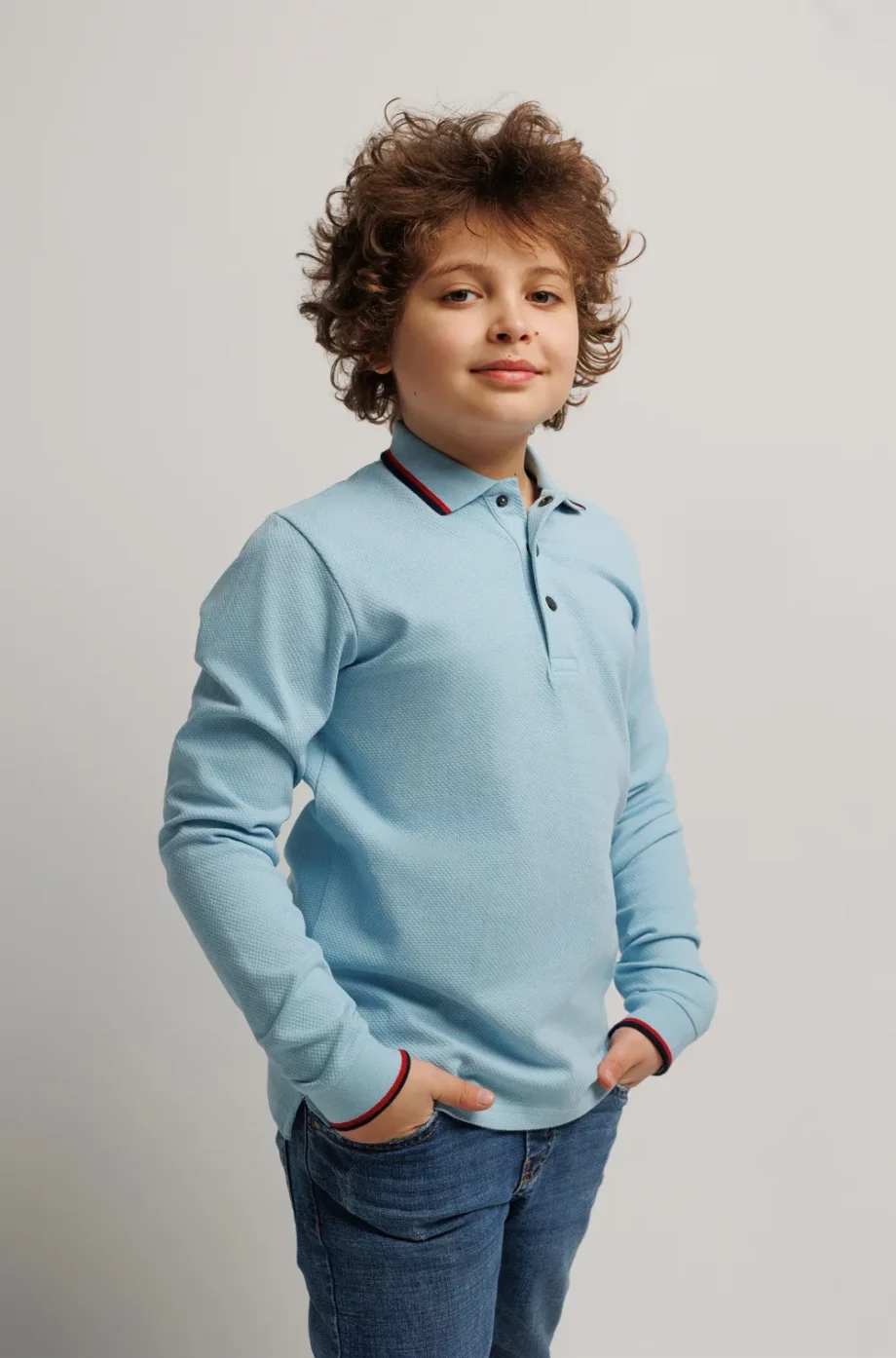 Tricou polo cu mânecă lungă