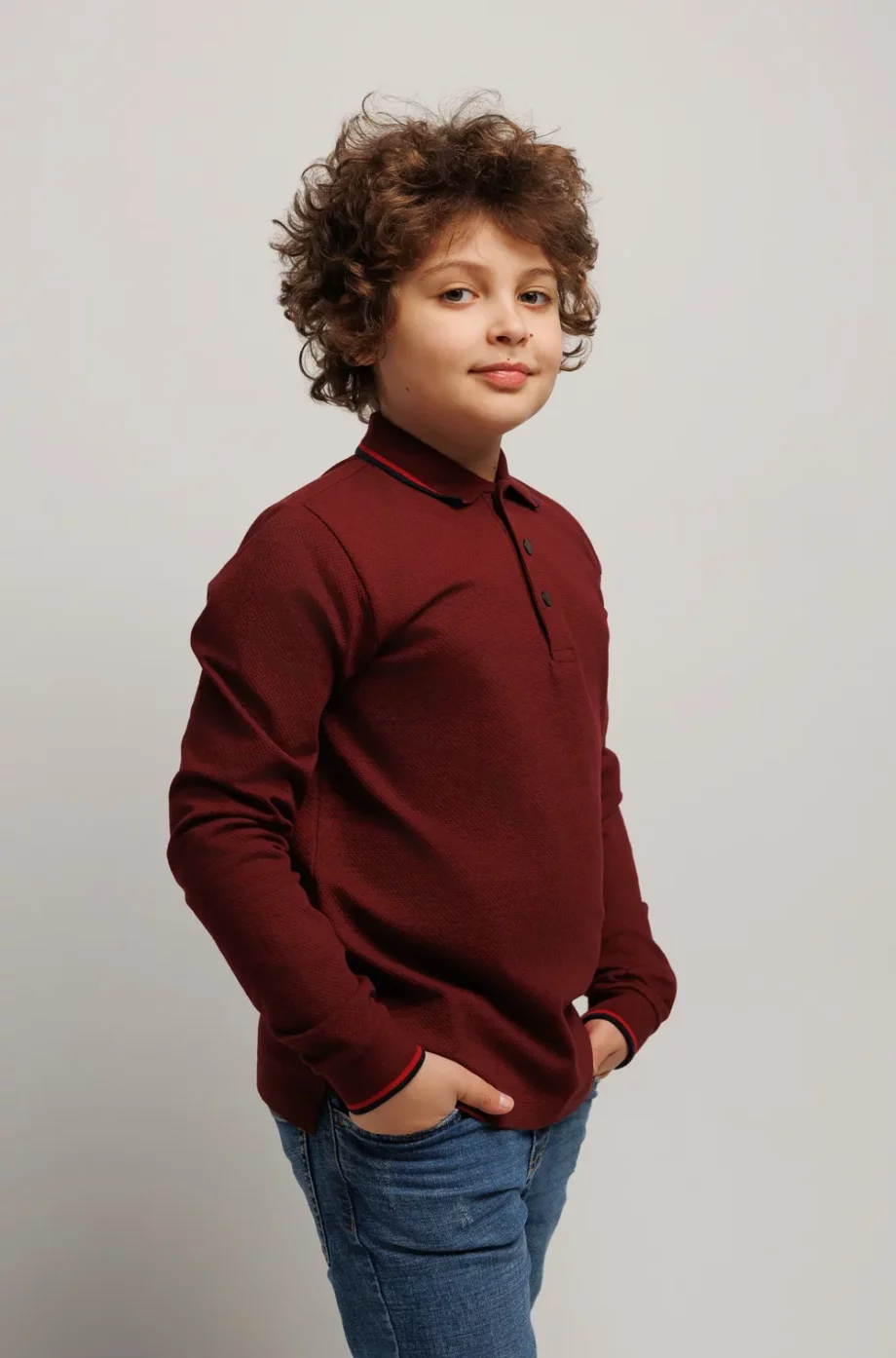 Tricou polo cu mânecă lungă