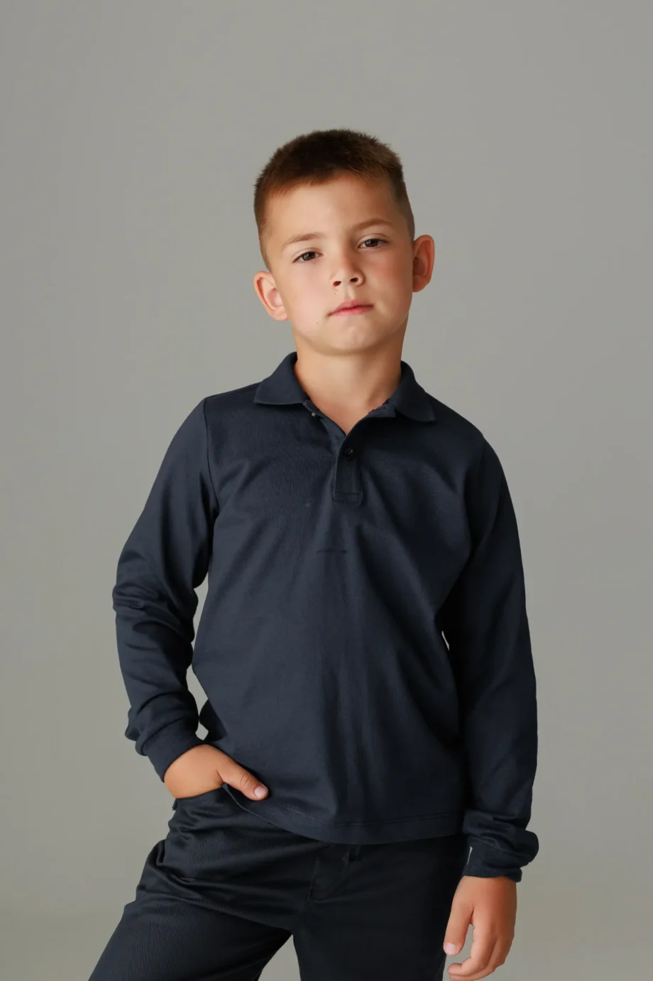 Tricou polo cu mânecă lungă