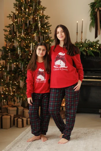 Pijama flaușată „Om de zăpadă”