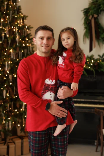 Флисовая пижама „Снеговик”