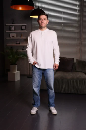 Tricou polo cu mânecă lungă
